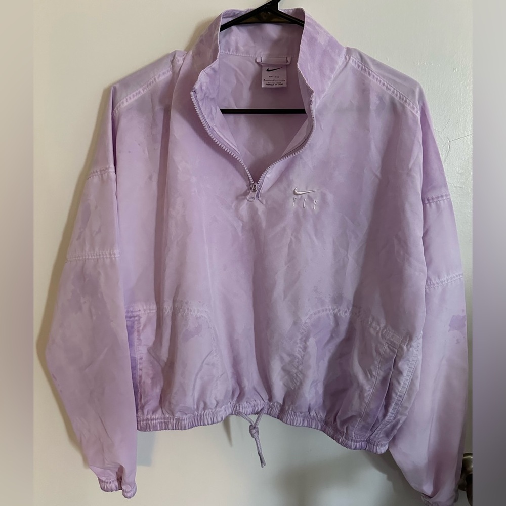 Nike Lavender Tie Dye Quarter-Zip Pullover